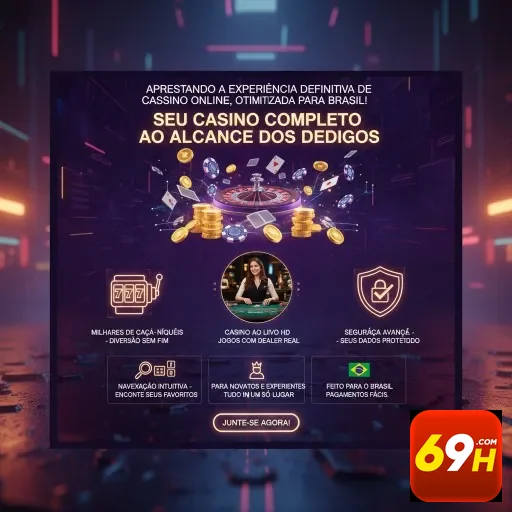 Jogador usando o app 69h em um celular