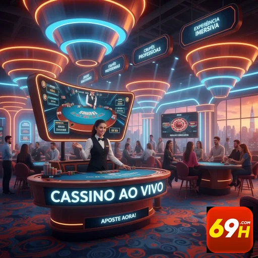 Imagem do cassino ao vivo do 69h com dealers profissionais.