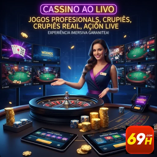 Jogador feliz acessando o cassino online 69h