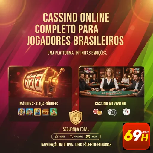 Jogos de slots e cassino ao vivo no 69h para brasileiros.