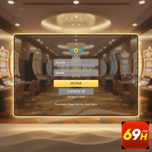 Página de login do app 69h com opções de acesso VIP.