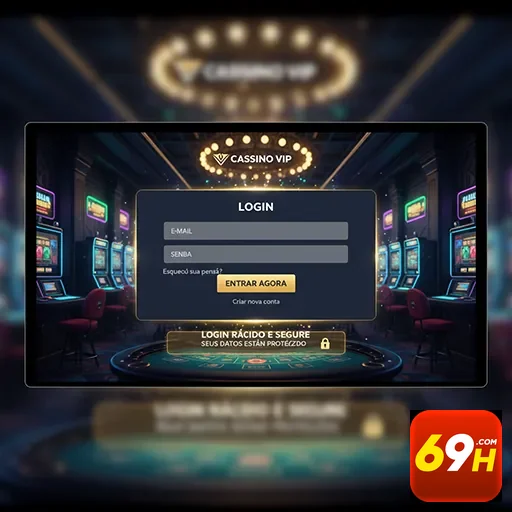 Tela de login do Cassino VIP na plataforma 69h.