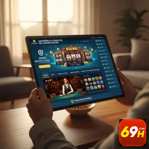 Jogador navegando pelas ofertas VIP e jogos no 69h.