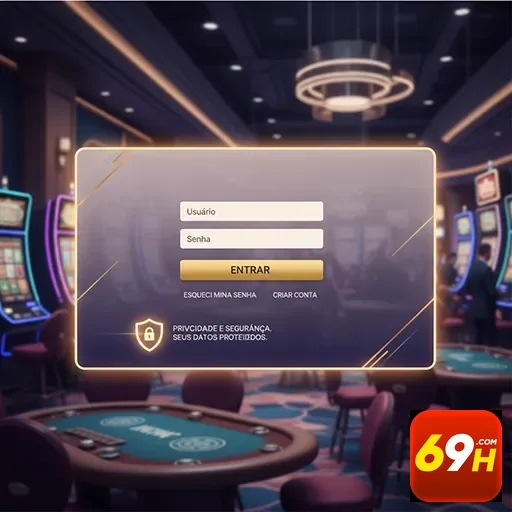 Tela de login da 69h com campos para usuário e senha.