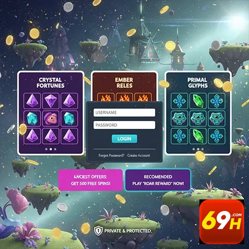 Jogos VIP de cassino online no 69h em plataforma mobile.