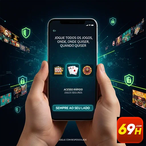 Usuário acessa serviços VIP da 69h pelo celular.